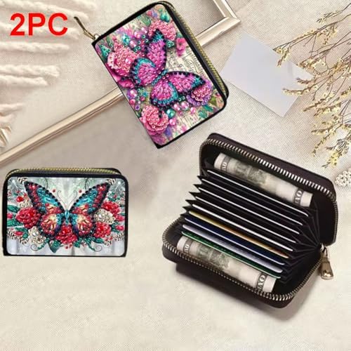 DDGYP 2PCS DIY Diamond Painting Wallet Making Kit,3.14 * 4.33 * 0.98in