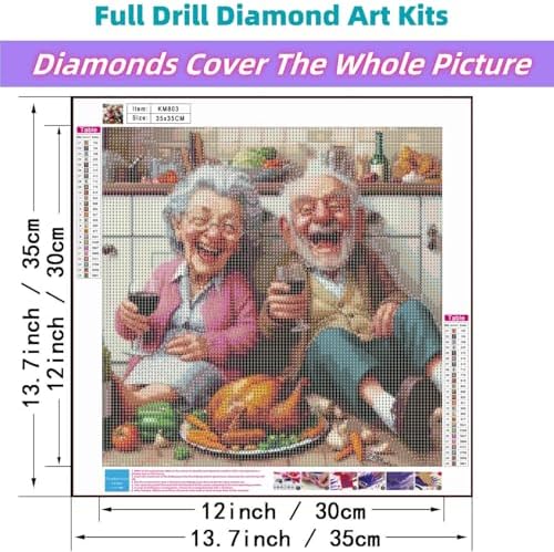 JYXSJYYD 5D DIY Happy Couple Diamond Art Kits for Adults13.8x13.8 inches
