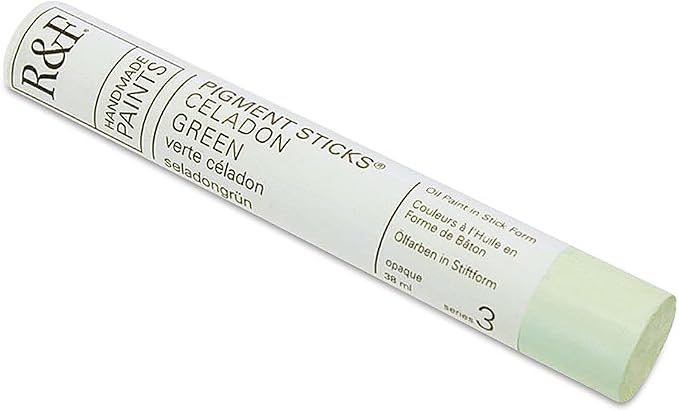 R&F Handmade Paints - Professional Oil Pigment Stick, Celadon Green, 38 ml