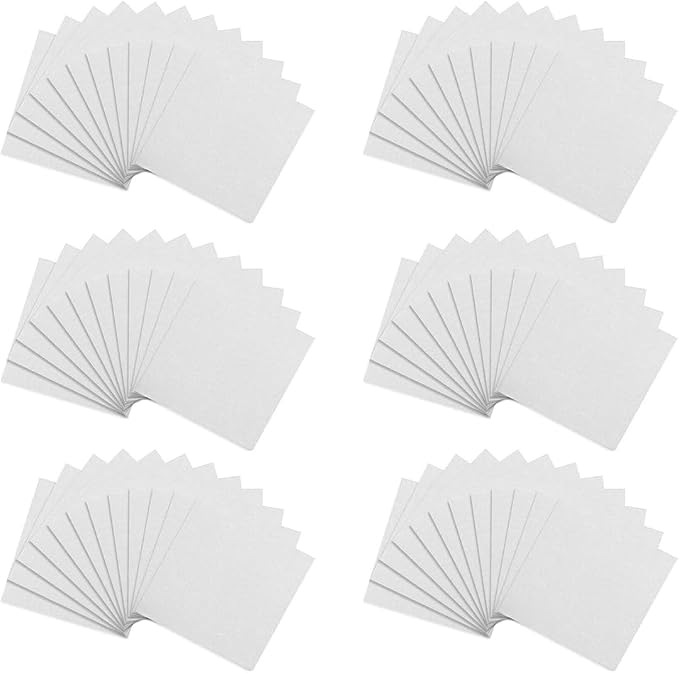 Dele 100 Pack Mini Canvas Panels 4x4 Artist Canvas Boards, Double-Wrapped Acid Free Small Art Canvas Value Pack for Oil & Acrylic Painting.