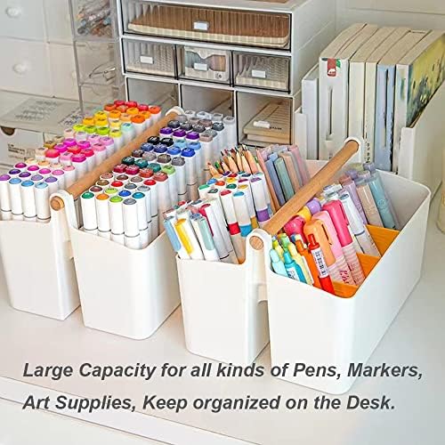 2 Pack Art Supply Caddy Organizer with Handle,Colored Pencil Holder Markers