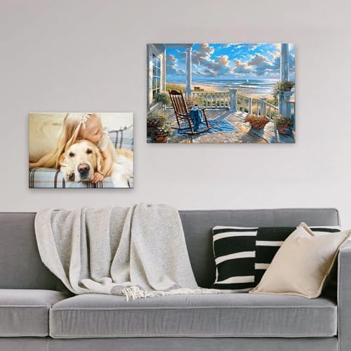 Diamond Art Kits for Adults,Beach Landscape Diamond Painting Kits 12x16in