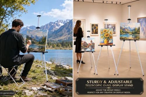 MXG Aluminum Art Easel,Professional Display Easel for Painting & Sign