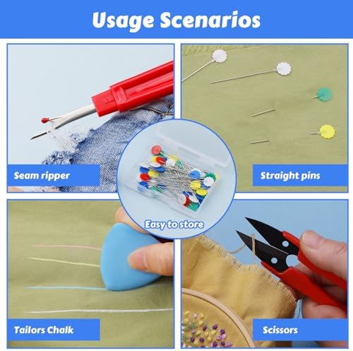 SOCNITC 68 Pcs Seam Ripper Tool Kit Stitch Rippers with Tailors Chalk