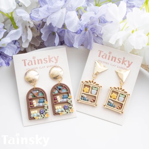 Tainsky Library Polymer Clay Cutters, 20 Shapes for Back to School Earrings
