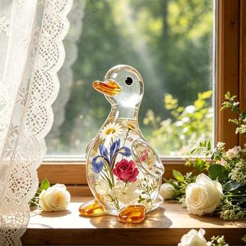 Wehous Duck Silicone Molds for Epoxy Resin, Cute Chubby Duck Shape Resin Concrete Candle Soap Molds, 3D Animal Casting Clay Art Craft Mold for DIY Keychain Car Freshie Table Home Ornament