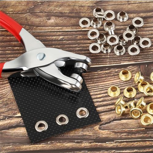 Mudder Grommet Eyelet Plier Tool,Gold,Silver, 1/4 Inch,Classic