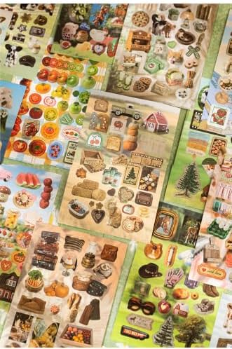 Retro Sticker Book, 2 Set Sticker Books, Meadow