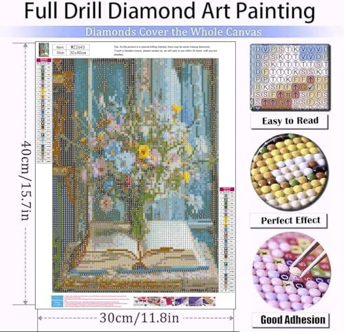 Xylogist Flowers Diamond Art Kits for Adults, 5D Diamond Painting Daisy