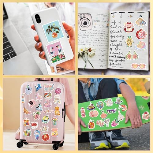 200PCS Vintage Aesthetic Stickers Pack Cute Scrapbook Stickers Holographic Journaling Scrapbooking Supplies Accessories