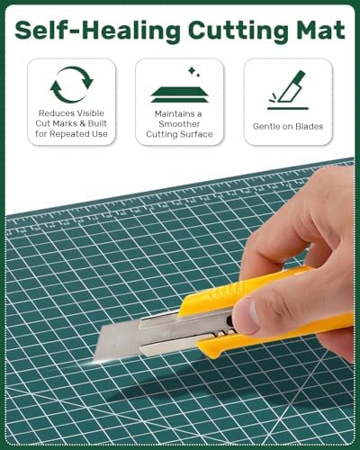Self Healing Cutting Mat, 35" x 23", Double-Sided Rotary Cutting Mat for Sewing, Quilting, Scrapbooking & Craft, Large Craft Cutting Board for Hobby Use(A1)
