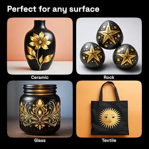ARTISTRO Gold Paint Pens - Various Tips - Set of 5