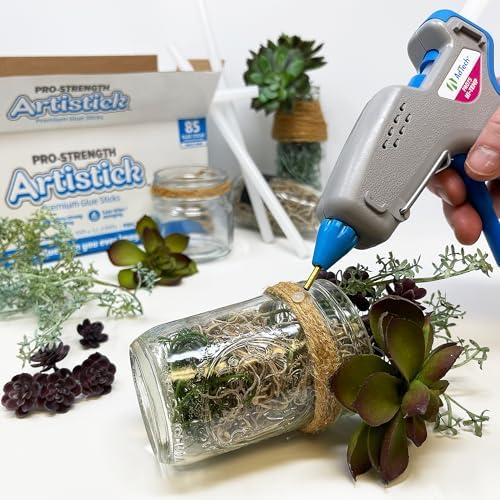 AdTech Pro 75 Full Size Hot Glue Gun Kit - Includes 3 Nozzles & Features Artistick Stringless Hot Glue Sticks, 75-Watt Powerful Heater, Ergonomic Design