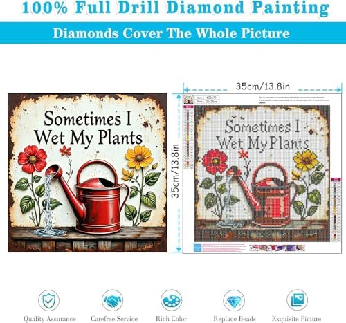 WNPOKN Potted Plants Diamond Painting Kits for Adults 14x14Inch