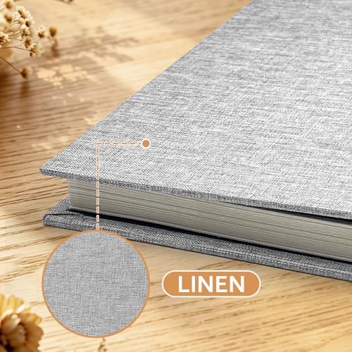 Large Photo Album 20 Sheets/ 40 Pages Self Adhesive Scrapbook Album for 4x6 5x7 8x10 Pictures DIY Photo Book as Scrapbooking Supplies, Birthday Gifts for Women Mom Wedding Baby Family Travel