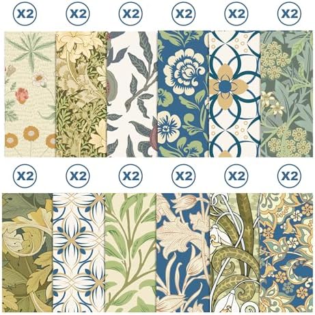 Vintage Spring Vine Scrapbook Paper 12×12: 24 Sheets Double-Sided Vintage Spring Journal Patterned Paper Origami CardStock Papers for DIY Origami Frame Material Decorative Craft .