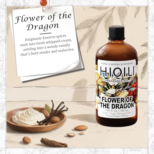 HIQILI Flower of The Dragon Fragrance Oil for Diffuser, Candle & Soap