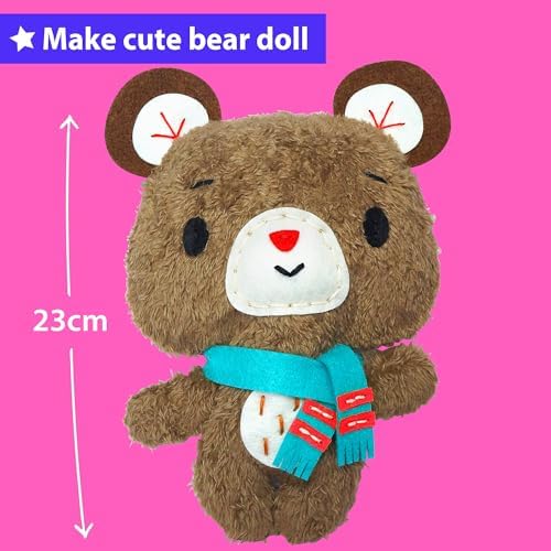 KRAFUN Teddy Bear Sewing Kit for Kids Ages 8-12 - No Scissors