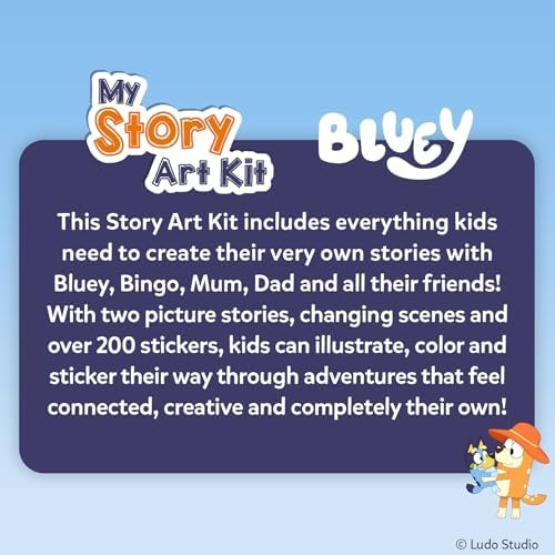 Skillmatics Storybook Art Kit – Bluey, Storytelling Activity, Gift for Kids