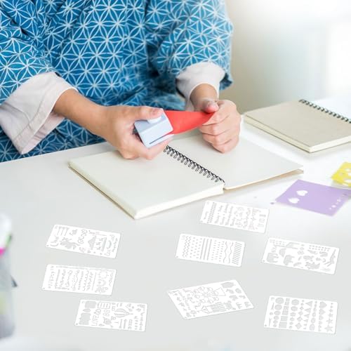 Teling 66 PCS Journal Stencils Planner, Bullet Drawing Templates Set