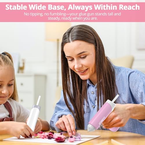 Cordless Hot Glue Gun, 4V 10s Fast Preheat, 30×7mm Glue Sticks, USB-C, 2Ah