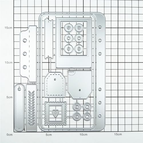Loose Leaf Book Label Metal Cutting Dies for Card Making