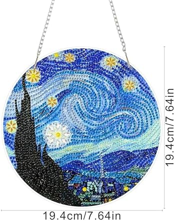 RYMILIE Hanging Diamond Art Kits for Adults Starry Night 8x8inch