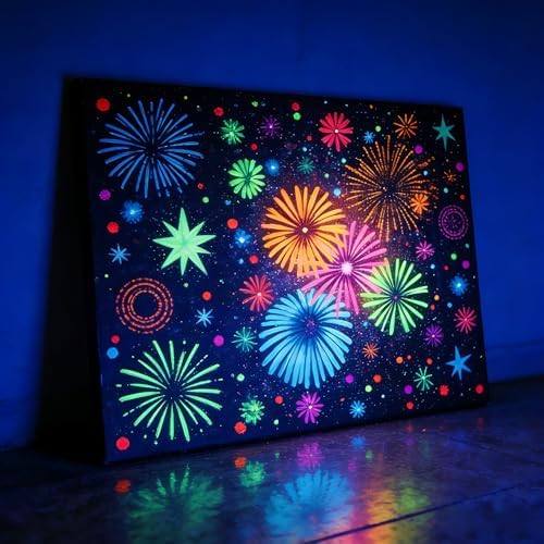AUREUO Glow in the Dark Acrylic Paint - 8 Colors x 0.71 Fl Oz / 21ml