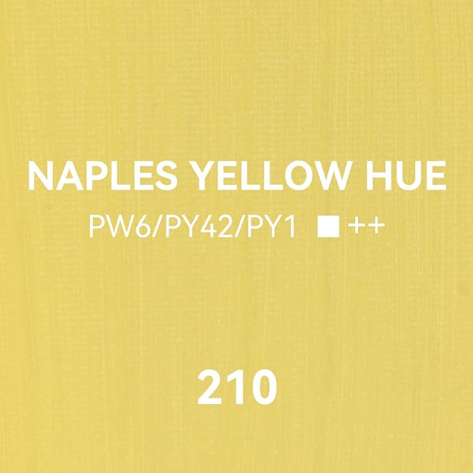 PHOENIX Naples Yellow Oil Paint - Studio Oil Paint Single Large Tube - 170ml / 5.75 Fl oz. Naples Yellow Hue 210