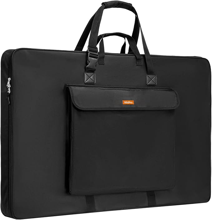 Nicpro Art Portfolio Bag 20 x 26 in, Nylon Artist Carrying Bag Waterproof