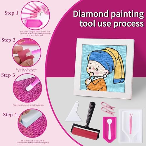 LYMUSUMI 61PCS 5D Diamonds Art Accessories and Tools Kits Diamond Storage