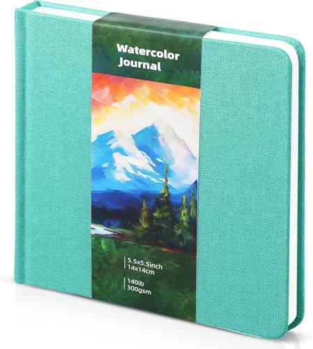 4 Pcs 5.5in Watercolor Sketchbook Journal Watercolor Notebook Turquoise