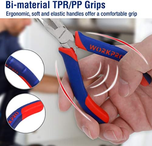 WORKPRO 6-piece Mini Pliers Set with Pouch