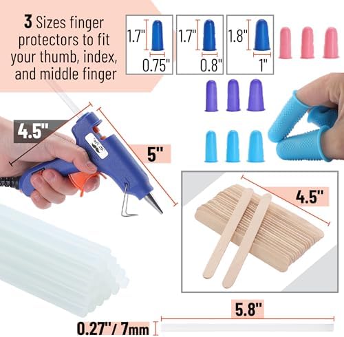 Mr. Pen- Mini Hot Glue Gun Kit with 20 Glue Sticks and 20 Popsicle Sticks &