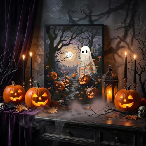 Halloween Paint by Numbers Kit for Adults,Ghost Paint by Number 12x16 in