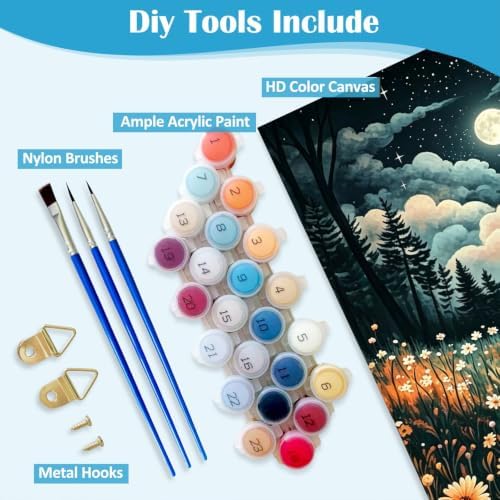 Tabszca Halloween Ghost Paint by Numbers Kit for Adults 16 X 20 Inch