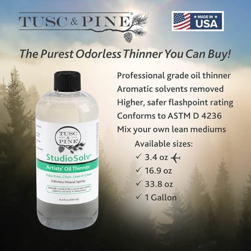 Tusc & Pine StudioSolv™ Odorless Mineral Spirits 16.9oz (500ml)