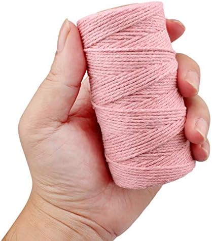 jijAcraft Pink Twine String, 328 Feet Valentine's Day Bakers Twine String, 2MM Heavy Duty Packing String for Valentine's Day DIY Crafts, Present Decoration, Gift Wrapping, Craft Wrapping