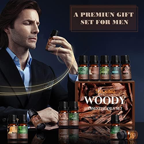 SALKING Woodsy Essential Oils Set for Men, Masculine Essential Oils Set