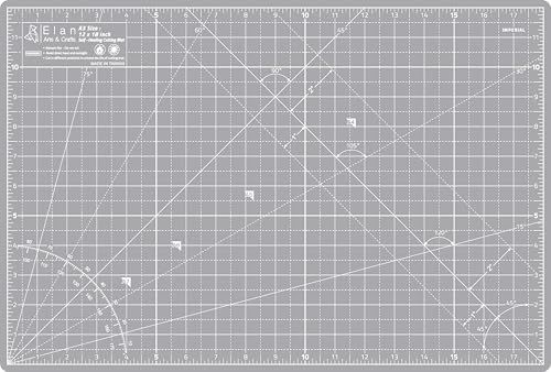 Elan Cutting Mat A3 Gray, Self Healing Cutting Mat 12x18 Inch, 5-Ply Craft Board Gray, Hobby Board for Crafts 12x18 Inch