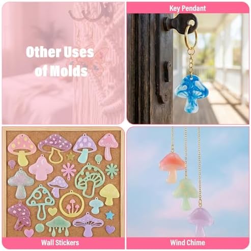 3PCS Mushroom Resin Earring Molds