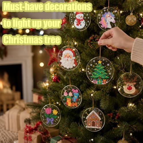 30 PCS 2 Inch Acrylic Keychain Blanks, Clear Round Discs with Hole
