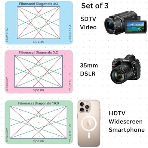 Fibonacci Diagonals Directors Viewfinder Card