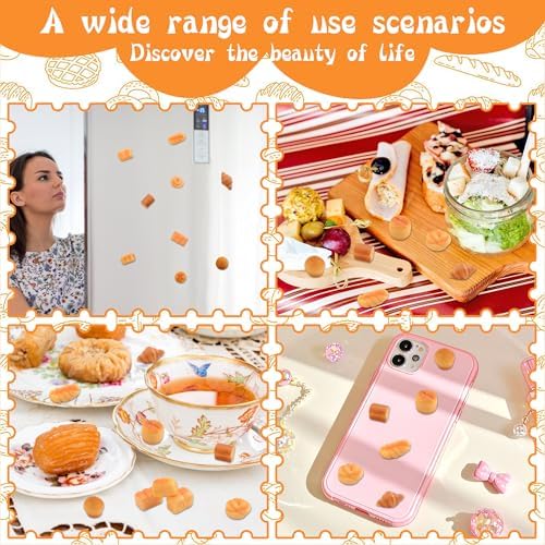 9 Pcs Miniature Bread Resin Ornaments