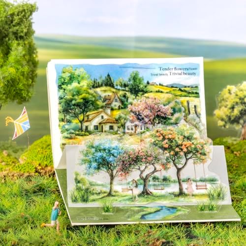 Alideco 6pcs Decorative Adhesive Tapes Vintage Tree Landscape PET Tape Great for Bullet Journal Supplies, Arts, Scrapbook, DIY Crafts, Planners (yikeshudefengjing)