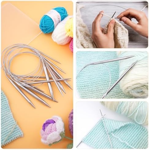 Weabetfu 56Pcs Knitting Needles Set with Tote Bag for Beginners