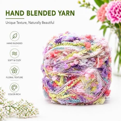 Soft Craft Yarn for Crochet, Knitting and DIY Handmade Projects, Colorful Decorative Yarn for Creative Art and Home Decoration (Lavender Mist)