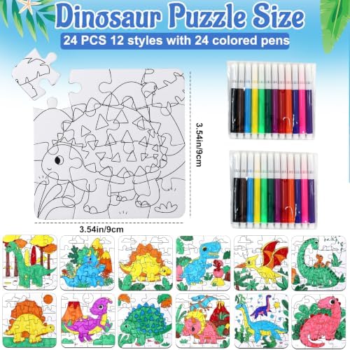 Dinosaur Puzzles for Toddlers 2-4, Dinosaur Crafts DIY Art Activities Toys