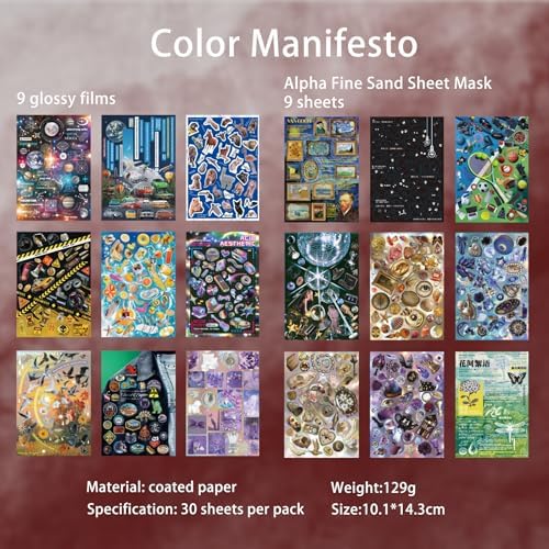 800+ Pcs Y2K Vintage Sticker Book - 30 Sheets Retro Cut-Out Stickers for Junk Journals & Scrapbooking | Ephemera Pack, Journaling Supplies, Craft Embellishments
