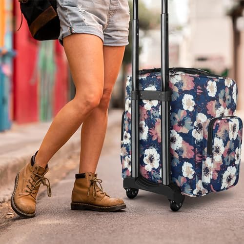 YOREPEK Large Rolling Craft Bag Wheels, Briefcase Gift for Crafter Teacher